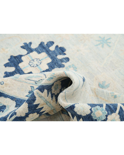 Oushak 8' 9" X 12' 6" Hand Knotted Wool Rug 8' 9" X 12' 6" (267 X 381) / Silver / Wool