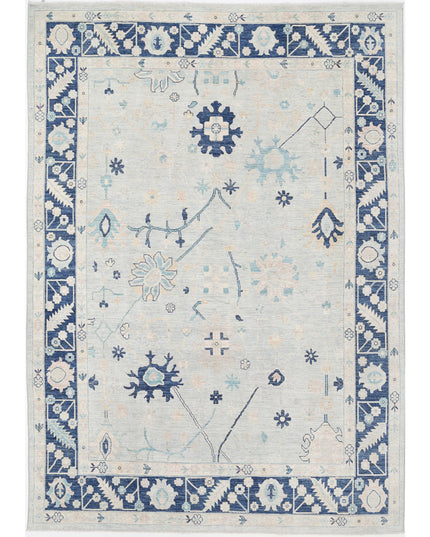 Oushak 8' 9" X 12' 6" Hand Knotted Wool Rug 8' 9" X 12' 6" (267 X 381) / Silver / Wool
