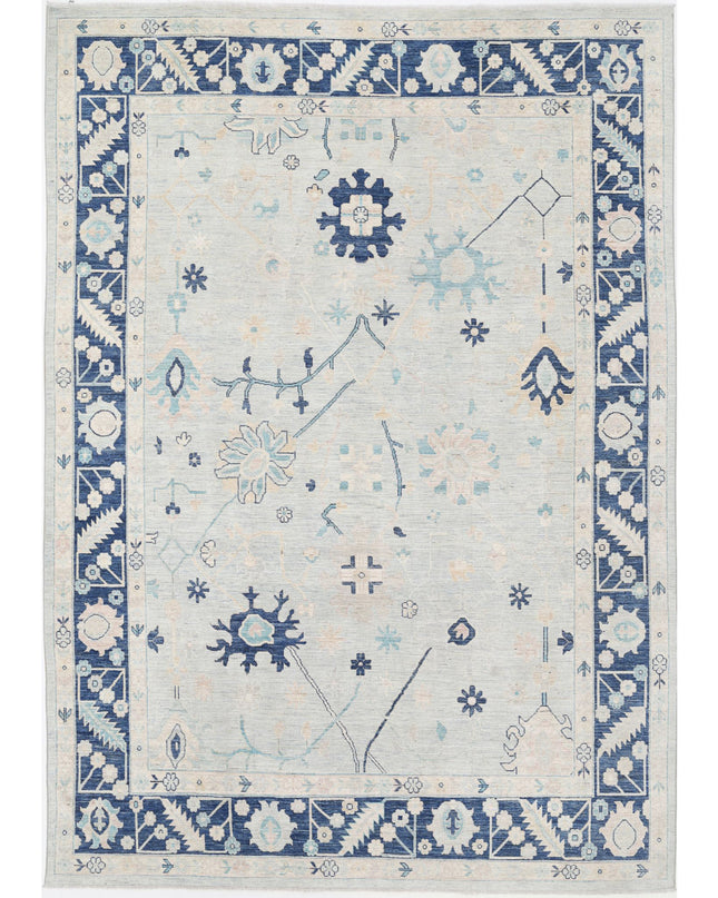 Oushak 8' 9" X 12' 6" Hand Knotted Wool Rug 8' 9" X 12' 6" (267 X 381) / Silver / Wool
