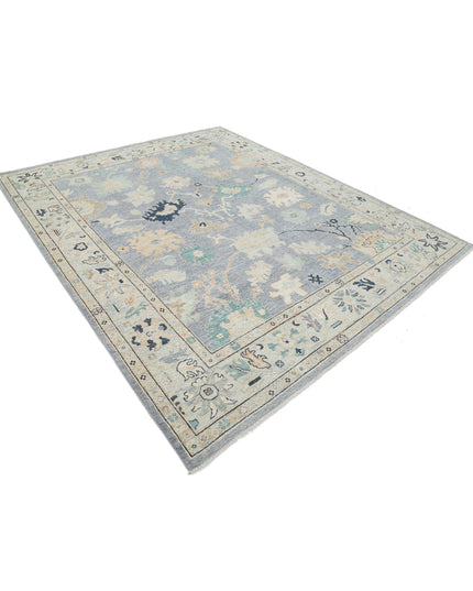 Oushak 8' 1" X 9' 9" Hand Knotted Wool Rug 8' 1" X 9' 9" (246 X 297) / Grey / Wool