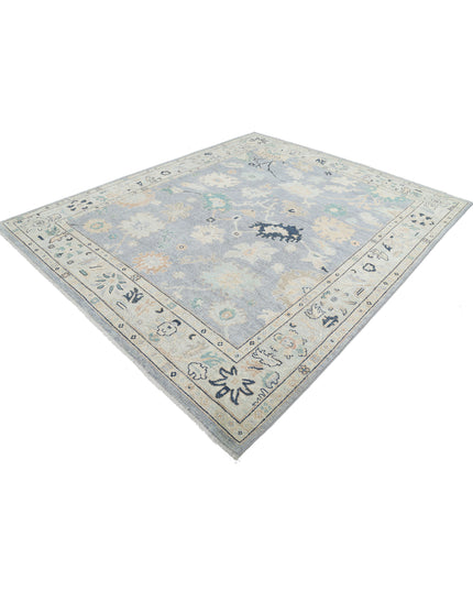 Oushak 8' 1" X 9' 9" Hand Knotted Wool Rug 8' 1" X 9' 9" (246 X 297) / Grey / Wool
