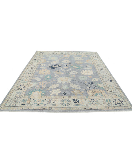 Oushak 8' 1" X 9' 9" Hand Knotted Wool Rug 8' 1" X 9' 9" (246 X 297) / Grey / Wool