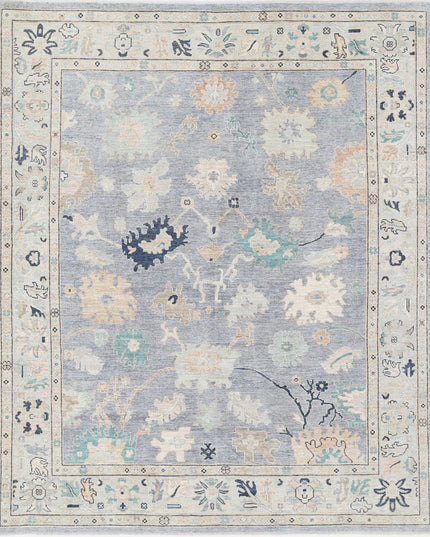 Oushak 8' 1" X 9' 9" Hand Knotted Wool Rug 8' 1" X 9' 9" (246 X 297) / Grey / Wool