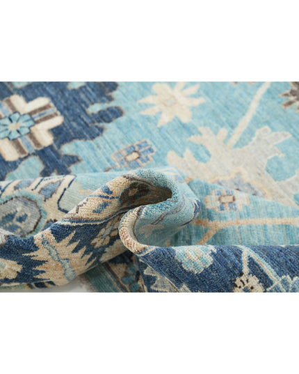 Oushak 8' 11" X 12' 1" Hand Knotted Wool Rug 8' 11" X 12' 1" (272 X 368) / Green / Wool