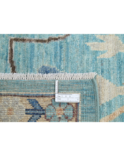 Oushak 8' 11" X 12' 1" Hand Knotted Wool Rug 8' 11" X 12' 1" (272 X 368) / Green / Wool