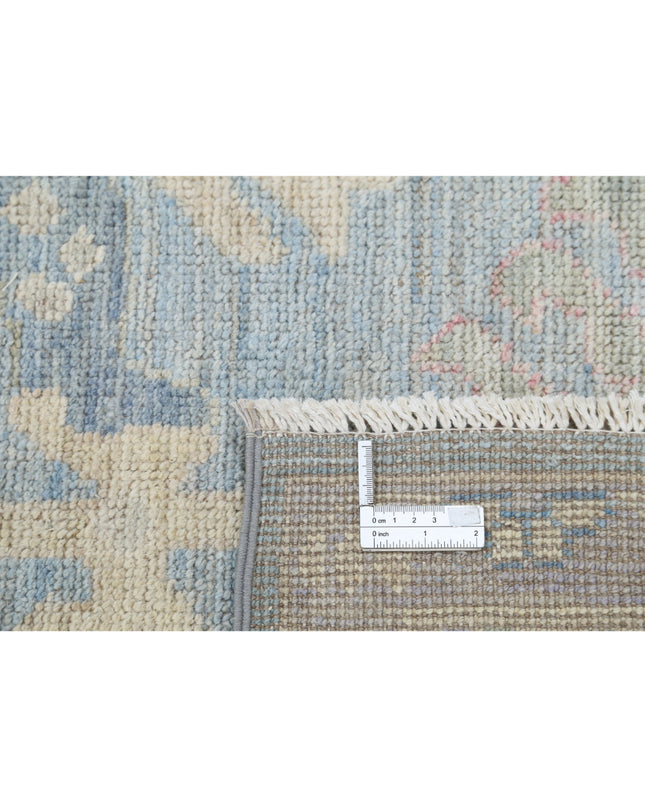 Oushak 9' 2" X 12' 0" Hand Knotted Wool Rug 9' 2" X 12' 0" (280 X 366) / Blue / Wool