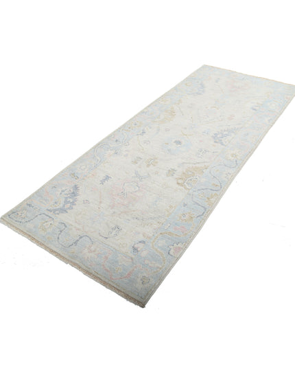 Oushak 3' 2" X 8' 1" Hand Knotted Wool Rug 3' 2" X 8' 1" (97 X 246) / Ivory / Wool