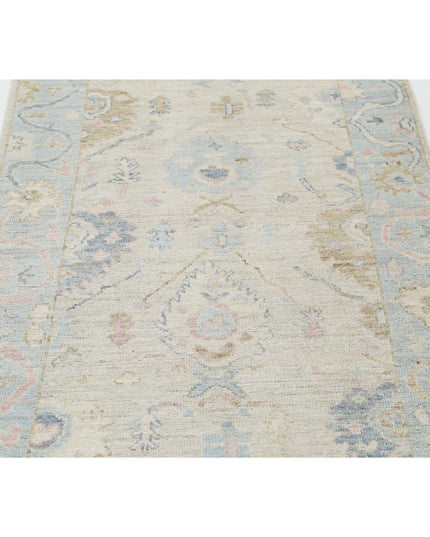 Oushak 3' 2" X 8' 1" Hand Knotted Wool Rug 3' 2" X 8' 1" (97 X 246) / Ivory / Wool