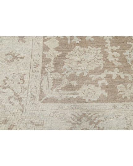 Oushak 8' 7" X 11' 11" Hand Knotted Wool Rug 8' 7" X 11' 11" (262 X 363) / Brown / Wool