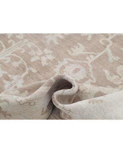 Oushak 8' 7" X 11' 11" Hand Knotted Wool Rug 8' 7" X 11' 11" (262 X 363) / Brown / Wool