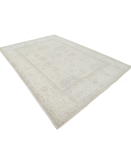Oushak 8' 0" X 11' 0" Hand Knotted Wool Rug 8' 0" X 11' 0" (244 X 335) / Silver / Wool