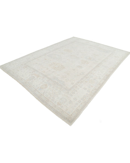 Oushak 8' 0" X 11' 0" Hand Knotted Wool Rug 8' 0" X 11' 0" (244 X 335) / Silver / Wool
