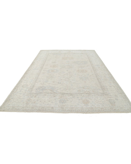 Oushak 8' 0" X 11' 0" Hand Knotted Wool Rug 8' 0" X 11' 0" (244 X 335) / Silver / Wool