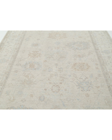 Oushak 8' 0" X 11' 0" Hand Knotted Wool Rug 8' 0" X 11' 0" (244 X 335) / Silver / Wool