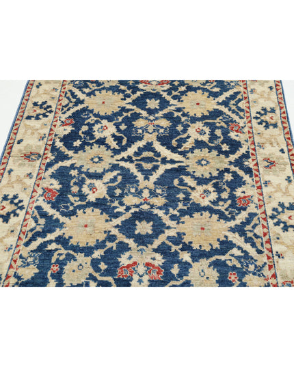 Oushak 4' 1" X 5' 10" Hand Knotted Wool Rug 4' 1" X 5' 10" (124 X 178) / Blue / Wool