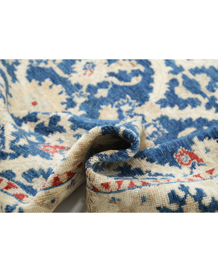 Oushak 4' 1" X 5' 10" Hand Knotted Wool Rug 4' 1" X 5' 10" (124 X 178) / Blue / Wool