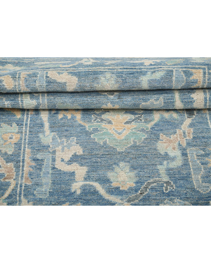 Oushak 3' 3" X 9' 6" Hand Knotted Wool Rug 3' 3" X 9' 6" (99 X 290) / Blue / Wool