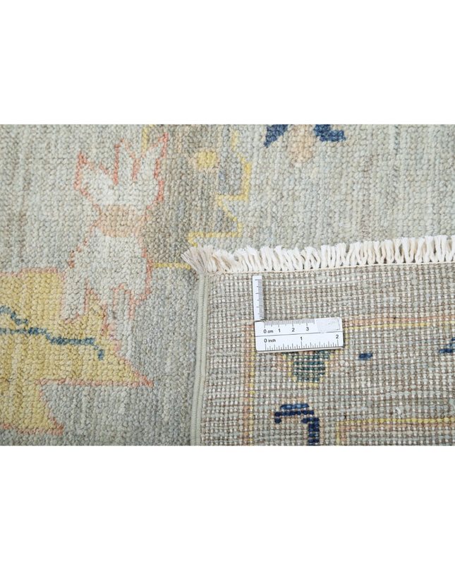 Oushak 9' 1" X 11' 9" Hand Knotted Wool Rug 9' 1" X 11' 9" (277 X 358) / Blue / Wool