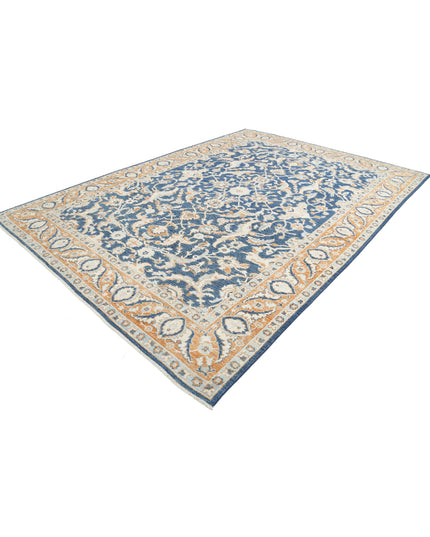Oushak 9' 2" X 12' 11" Hand Knotted Wool Rug 9' 2" X 12' 11" (280 X 394) / Blue / Wool