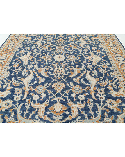 Oushak 9' 2" X 12' 11" Hand Knotted Wool Rug 9' 2" X 12' 11" (280 X 394) / Blue / Wool