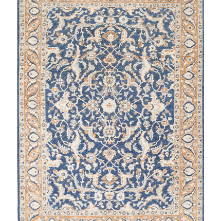 Oushak 9' 2" X 12' 11" Hand Knotted Wool Rug 9' 2" X 12' 11" (280 X 394) / Blue / Wool