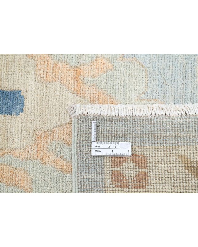 Oushak 10' 1" X 13' 11" Hand Knotted Wool Rug 10' 1" X 13' 11" (307 X 424) / Blue / Wool
