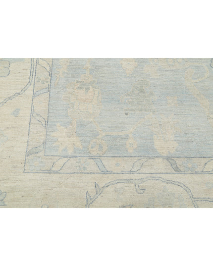Oushak 10' 3" X 13' 7" Hand Knotted Wool Rug 10' 3" X 13' 7" (312 X 414) / Blue / Wool