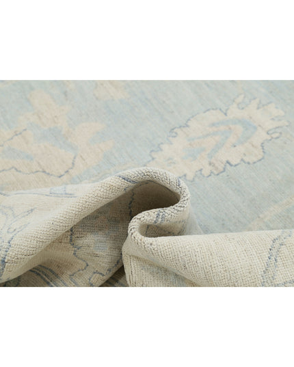 Oushak 10' 3" X 13' 7" Hand Knotted Wool Rug 10' 3" X 13' 7" (312 X 414) / Blue / Wool