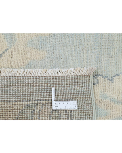Oushak 10' 3" X 13' 7" Hand Knotted Wool Rug 10' 3" X 13' 7" (312 X 414) / Blue / Wool
