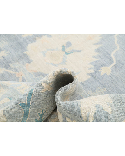 Oushak 8' 11" X 11' 7" Hand Knotted Wool Rug 8' 11" X 11' 7" (272 X 353) / Blue / Wool