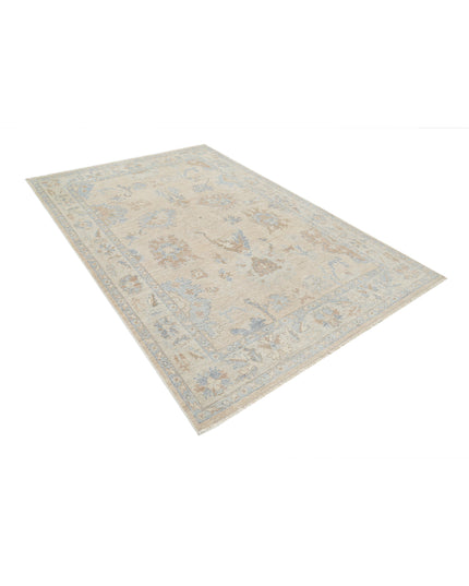 Oushak 5' 9" X 8' 9" Hand Knotted Wool Rug 5' 9" X 8' 9" (175 X 267) / Taupe / Wool