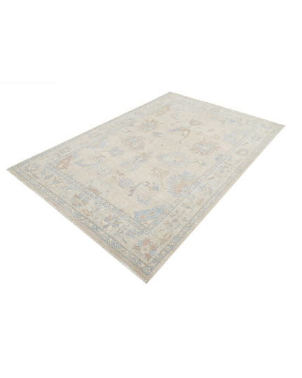 Oushak 5' 9" X 8' 9" Hand Knotted Wool Rug 5' 9" X 8' 9" (175 X 267) / Taupe / Wool