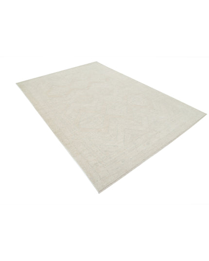 Oushak 6' 3" X 9' 2" Hand Knotted Wool Rug 6' 3" X 9' 2" (191 X 280) / Ivory / Wool