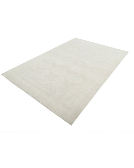Oushak 6' 3" X 9' 2" Hand Knotted Wool Rug 6' 3" X 9' 2" (191 X 280) / Ivory / Wool