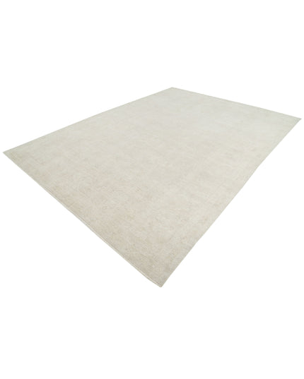 Oushak 8' 8" X 11' 10" Hand Knotted Wool Rug 8' 8" X 11' 10" (264 X 361) / Ivory / Wool