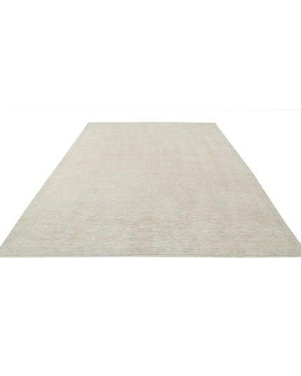 Oushak 8' 8" X 11' 10" Hand Knotted Wool Rug 8' 8" X 11' 10" (264 X 361) / Ivory / Wool
