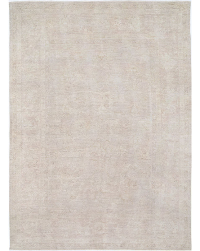 Oushak 8' 8" X 11' 10" Hand Knotted Wool Rug 8' 8" X 11' 10" (264 X 361) / Ivory / Wool