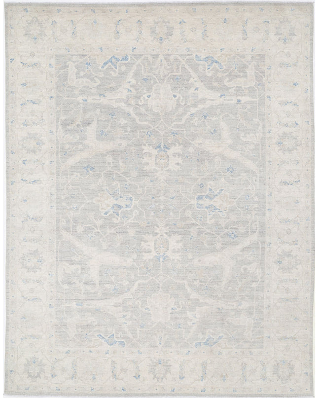 Oushak 8' 11" X 11' 6" Hand Knotted Wool Rug 8' 11" X 11' 6" (272 X 351) / Grey / Wool