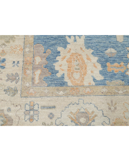 Oushak 7' 11" X 9' 10" Hand Knotted Wool Rug 7' 11" X 9' 10" (241 X 300) / Blue / Wool