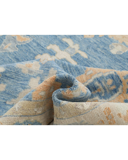 Oushak 7' 11" X 9' 10" Hand Knotted Wool Rug 7' 11" X 9' 10" (241 X 300) / Blue / Wool