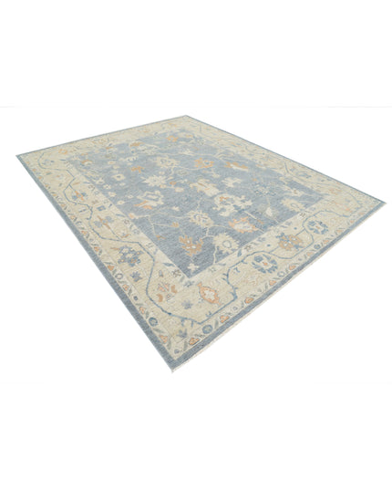 Oushak 8' 1" X 9' 11" Hand Knotted Wool Rug 8' 1" X 9' 11" (246 X 302) / Blue / Wool