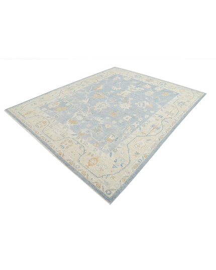 Oushak 8' 1" X 9' 11" Hand Knotted Wool Rug 8' 1" X 9' 11" (246 X 302) / Blue / Wool