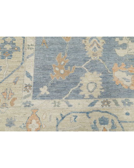 Oushak 8' 1" X 9' 11" Hand Knotted Wool Rug 8' 1" X 9' 11" (246 X 302) / Blue / Wool