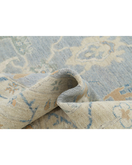 Oushak 8' 1" X 9' 11" Hand Knotted Wool Rug 8' 1" X 9' 11" (246 X 302) / Blue / Wool