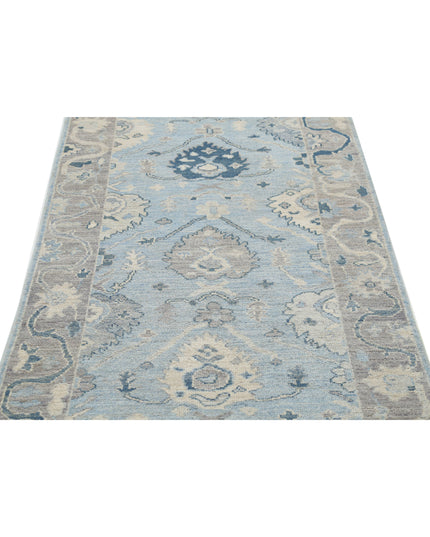 Oushak 3' 2" X 9' 7" Hand Knotted Wool Rug 3' 2" X 9' 7" (97 X 292) / Blue / Wool