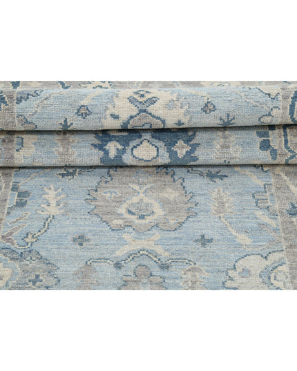 Oushak 3' 2" X 9' 7" Hand Knotted Wool Rug 3' 2" X 9' 7" (97 X 292) / Blue / Wool