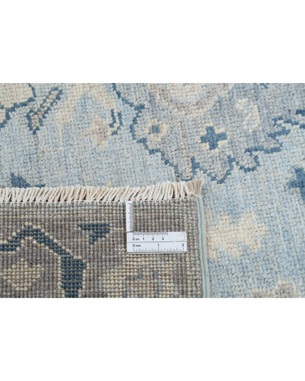 Oushak 3' 2" X 9' 7" Hand Knotted Wool Rug 3' 2" X 9' 7" (97 X 292) / Blue / Wool