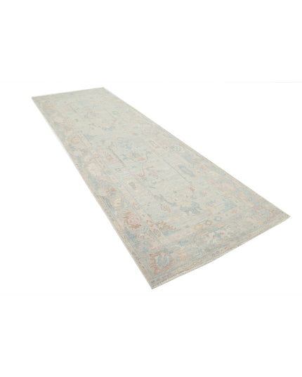 Oushak 4' 1" X 12' 6" Hand Knotted Wool Rug 4' 1" X 12' 6" (124 X 381) / Ivory / Wool