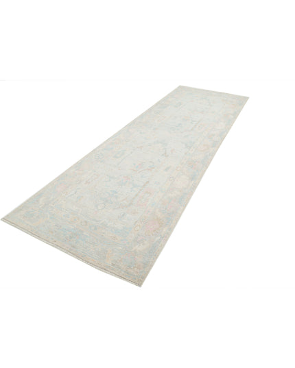 Oushak 4' 1" X 12' 6" Hand Knotted Wool Rug 4' 1" X 12' 6" (124 X 381) / Ivory / Wool