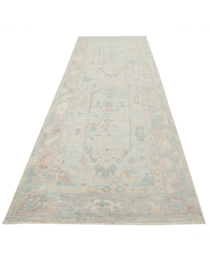 Oushak 4' 1" X 12' 6" Hand Knotted Wool Rug 4' 1" X 12' 6" (124 X 381) / Ivory / Wool